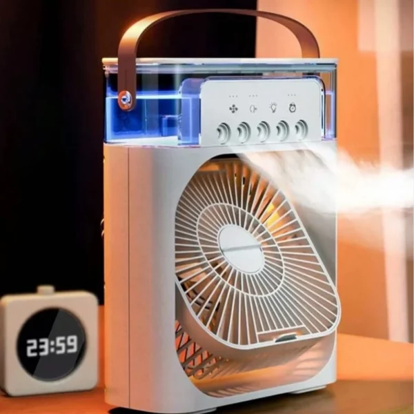 Mini Ar Condicionado com Nebulizador, Ventilador, Umidificador, Aromatizador E Climatizador