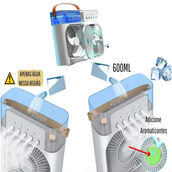 Mini Ar Condicionado com Nebulizador, Ventilador, Umidificador, Aromatizador E Climatizador - Image 2